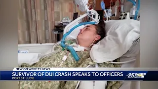 Survivor of head-on crash with drunk driver address Port St. Lucie officers during extra enforcem...