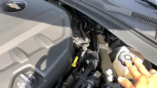 Where are the fluid caps located in a 2019 Chevrolet Camaro