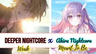 Nightcore - Weak x Meant To Be (Switching Vocals) Bebe Rexha, AJR