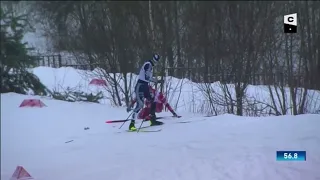 Падание  Сергея Устюгова и Александра Большунова