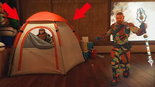 NO ONE KNEW WHERE HIS SECRET GLITCH HIDING SPOT WAS in THE TENT