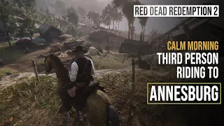 RDR 2 | Morning free roam riding from O'CREAGH'S RUN LAKE to ANNESBURG 🎧 | 30 min