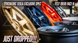 Model 3 / Y EXCLUSIVE DEBUT of the Volk Racing TE37 ultra M 19x10 Face 4 by ZEVcentric