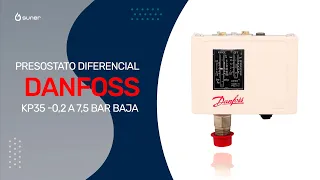 Presostato diferencial Danfoss KP35 -0,2 a 7,5 bar Baja - Código Suner: 76,25160
