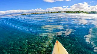 Surfing Over Shallow Reef | RAW POV