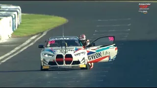 Race leader runs out of fuel and PUSHES car over the finish line!