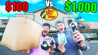 $100 vs $1,000 Budget Fishing Challenge (Bass Pro Shops!)
