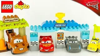 LEGO Duplo Cars 3 Mater's Shed Piston Cup Race Lightning McQueen Jackson Storm Toy 10856 10857