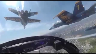 View from the cockpit: Blue Angels fly over Philadelphia and New York