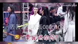 [ENGSUB] What's Wang Yibo saying in BTS of "The Untamed"?😳😅