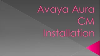 Avaya Aura Communication Manager 7 Installation