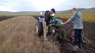 Тяжка оранка під посів пшениці))) Плуг Бомет (bomet)2-25