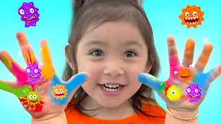 Maddie Wash Your Hands Kids Story Before Eating and After Playing with Toys | Washing Hands Story