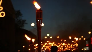 Факельное шествие в Зеленчукской / Зеленчукская / Antifascists Torchlight Procession in Russia