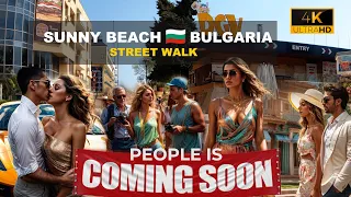 Phantom City walk - Sunny Beach 🇧🇬 Bulgaria-preparation for the summer season - April 2024 -4k