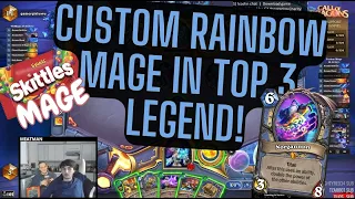 MEATI PLAYS CUSTOM RAINBOW MAGE IN TOP 3 LEGEND! HEARTHSTONE TITANS EXPANSION!