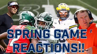 USC, Michigan, Illinois, Michigan State SPRING GAME REACTIONS!