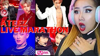 ATEEZ LIVE MARATHON 🔥 HALA HALA 🙏 ANSWER 🍭MAMA 'MASHUP 2 + WONDERLAND' 💙 DEJAVU | REACTION