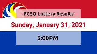 2D Lotto 3D Lotto Results Today Sunday, January 31, 2021 5PM PCSO