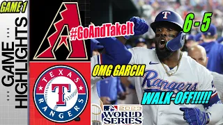 Texas Rangers vs Diamondbacks [Full Game Highlights] October 27, 2023 | World Series Game 1