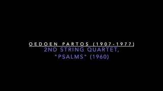 Oedoen Partos, 2nd String Quartet, "Psalms" (1960)