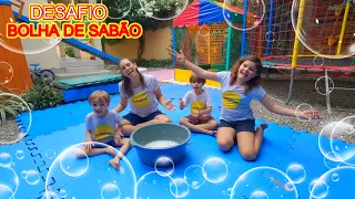 Desafio da bolha de sabão - Soap bubble challenge - Fafafran brincadeiras