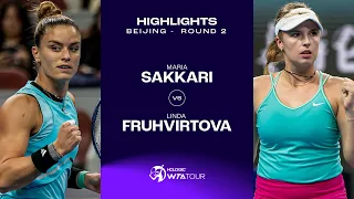 Maria Sakkari vs. Linda Fruhvirtova | 2023 Beijing Round 2 | WTA Match Highlights