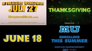 All the Coming Soon to Theaters Logos from Animated Movies Trailers (1994-2023)