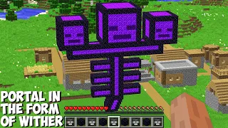 What if YOU BUILD PORTAL IN THE FORM OF WITHER in Minecraft ! NEW SECRET WITHER PORTAL !