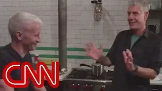 Anthony Bourdain cooks Korean food for Anderson Cooper