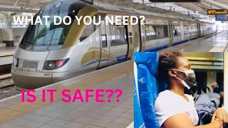 Taking a Gautrain From Sandton to OR Tambo International Airport || Gautrain