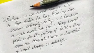 Pretty cursive handwriting with pencil | Learn & improve Cursive pencil handwriting in english