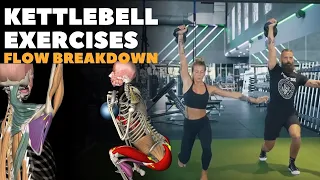 Kettlebell Exercises Flow Breakdown | Watch all active muscles