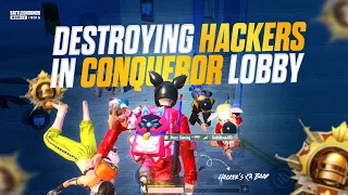 DESTROYING HAC*ERS IN CONQUEROR LOBBY 🤫🔥 | TOP 40 RANKING 🇮🇳 | #BGMI CLIPS