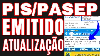 SAQUE PIS/PASEP A EMITIR ATUALIZADO PARA EMITIDO - ABONO SALARIAL HABILITADO E NÃO HABILITADO 2024