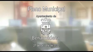 Pleno Municipal 27/10/2022 - Ayuntamiento de Benalmádena