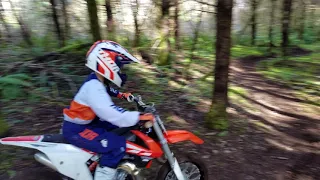 First trail ride on the KTM 65