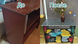 Как перекрасить старый советский стол своими руками - переделка от и до