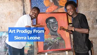 18-Year-Old  Boy From Sierra Leone Has Taken The Art World By Storm