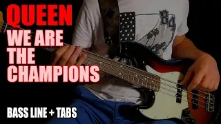 Queen - We Are The Champions /// BASS LINE [Play Along Tabs]