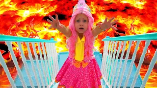 The Floor is Lava and more kids videos with Alice and Grandma