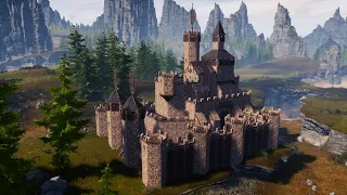 CONAN EXILES building - how to build a castle | Inspired by Age of Empires 2 [ timelapse ]