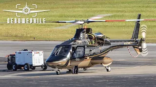 Twin Engine Bell 430 Helicopter Maintenance and Engine Run on the Ramp at Tri-Cities Airport 22Nov22