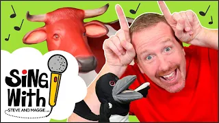 Huge Farm Animal Toys for Kids from Steve and Maggie | Songs for kids | Sing with Steve and Maggie