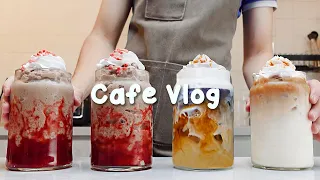 🤎프라페와 라떼 중 무엇을 선택하시나요?🍨30mins Cafe Vlog/카페브이로그/cafe vlog/asmr/Tasty Coffee#492