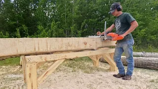 New Chainsaw Mill - Milling Lumber, Building a Workstation for the Mill