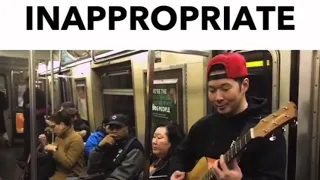 PLAYING INAPPROPRIATE MUSIC ON NYC SUBWAY