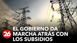 El Gobierno suspende la quita de subsidios a la luz y el gas