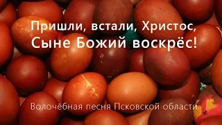 Народная Пасхальная песня под гусли. Пришли, встали, Христос, Сыне Божий воскрёс!