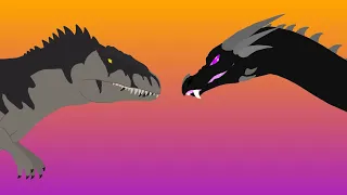 ender dragon(Minecraft) vs giganotosaurus(Jurassic word dominion) / stick nodes pro animation